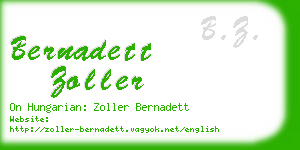 bernadett zoller business card